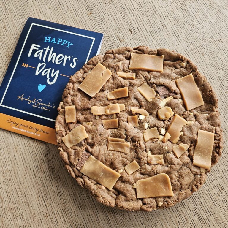 Giant Cookie with Handmade fudge. Double chocolate Fathers Day gift