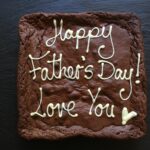 Happy fathers day love you brownie gift with personalised gift message