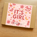 Its a girl baby new born gifts giant personlised cookies and brownies with hand made fudge