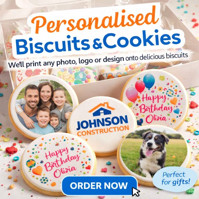 Cookie Selection & Cookie Treat Boxes 30 custom biscuits and personalised corporate gifts