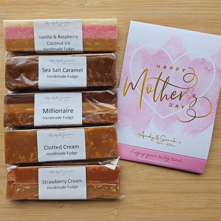 Mothers Day Personalised Gifts 6 Mother's Day Fudge gift selection box. Handmade fudge customised present gifting for her